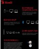 A4TECH Гарнитура игровая Bloody MR710, для компьютера и игровых консолей, мониторные, Bluetooth/радио, серый [mr710 grey]