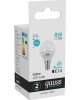 GAUSS Лампа светодиодная 8Вт цок.:E14 шар 220B 4100K св.свеч.бел.нейт. G45 (упак.:1шт) (53128)