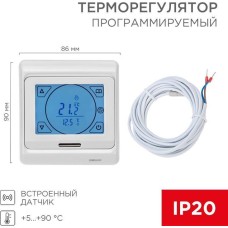 Терморегулятор REXANT (51-0533) Терморегулятор сенсорный R91XT с автоматическим программированием, 3680 Вт