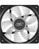 DEEPCOOL Вентилятор для корпуса RF120B (120mm, 1300rpm, 48.9 CFM, 21.9 дБ, Molex, blue light, black/white) (DP-FLED-RF120-BL)