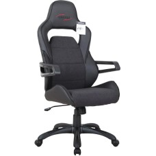 Кресло компьютерное игровое BRABIX Кресло игровое Nitro GM-001, на колесиках, эко.кожа/ткань, черный/черный [531817]