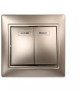 выключатель SMARTBUY (SBE-01c-10-SW2-1-c) Венера, 2-клавишный,шампань