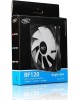 DEEPCOOL Вентилятор для корпуса RF120B (120mm, 1300rpm, 48.9 CFM, 21.9 дБ, Molex, blue light, black/white) (DP-FLED-RF120-BL)