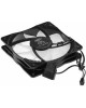 DEEPCOOL Вентилятор для корпуса RF120B (120mm, 1300rpm, 48.9 CFM, 21.9 дБ, Molex, blue light, black/white) (DP-FLED-RF120-BL)