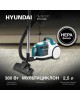 Пылесос Hyundai HYV-C5460 2200Вт белый/бирюзовый