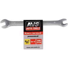AVS TOOLS Ключ гаечный рожковый (06x07 мм) AVS K10607