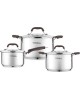 НАБОРЫ ПОСУДЫ VENSAL 1508VS Набор 6 пр Vensal Coquet из кастрюль 3,7л(20см), 6,3л(24см) и ковша 2л(16см) из нерж стали