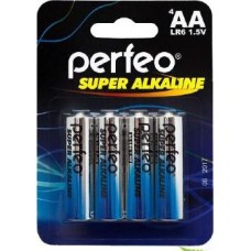 Элементы питания PERFEO LR6-4BL SUPER ALKALINE (120)