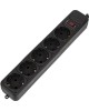 PC PET AP01006-5-B 5м (5 розеток) черный (пакет ПЭ)
