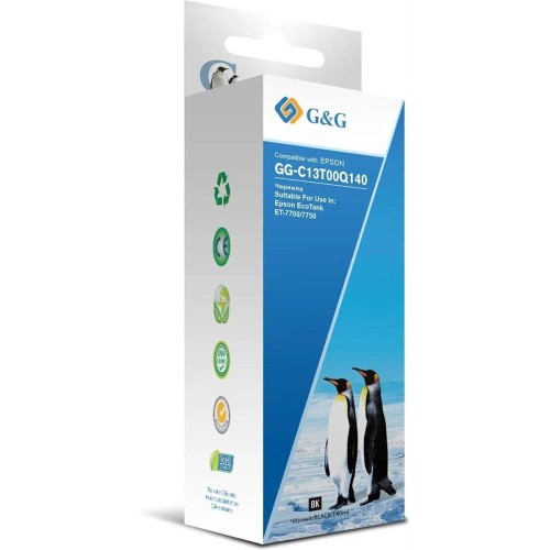 G&G Чернила GG-C13T00Q140, для Epson, 140мл, черный пигментный