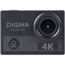 DIGMA Экшн-камера DiCam 320 4K, WiFi, черный [dc320]