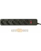 PC PET AP01006-5-B 5м (5 розеток) черный (пакет ПЭ)