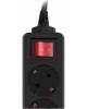PC PET AP01006-5-B 5м (5 розеток) черный (пакет ПЭ)