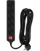 PC PET AP01006-5-B 5м (5 розеток) черный (пакет ПЭ)