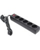 PC PET AP01006-5-B 5м (5 розеток) черный (пакет ПЭ)