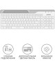 A4TECH Клавиатура Fstyler FBK25 белый/серый USB беспроводная BT/Radio slim Multimedia