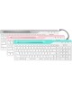 A4TECH Клавиатура Fstyler FBK25 белый/серый USB беспроводная BT/Radio slim Multimedia