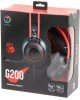 A4TECH Наушники с микрофоном Bloody G200S черный/красный 2м мониторные USB оголовье (G200S USB/ BLACK +RED)