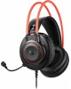 A4TECH Наушники с микрофоном Bloody G200S черный/красный 2м мониторные USB оголовье (G200S USB/ BLACK +RED)
