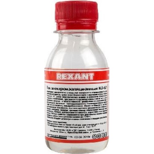 Расходные материалы для пайки REXANT (09-3789) ЛАК ЭЛЕКТРОИЗОЛЯЦИОННЫЙ , KO-921, 100 МЛ, ФЛАКОН