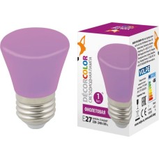 ЭЛЕКТРИКА VOLPE (UL-00005644) LED-D45-1W/PURPLE/E27/FR/С BELL