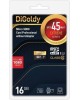 Карта памяти DIGOLDY 16GB microSDHC Class 10 UHS-1 Extreme [DG016GCSDHC10UHS-1-ElU1 w]