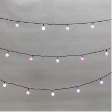 Гирлянда NEON-NIGHT (303-550) Гирлянда Шарики диаметр 25 мм, 5 м, темно-зеленый ПВХ, 25 LED, RGB, IP20, соединяется
