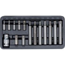 AVS TOOLS Набор вставок TORX с отверстием (T20-T55) 15 предметов AVS KB15TH
