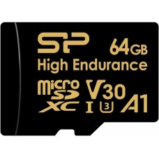 SILICON POWER Флеш карта microSDXC 64GB SP064GBSTXDV3V1HSP High Endurance V30 A1 + adapter