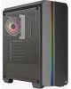 AEROCOOL Корпус MIDITOWER ATX W/PSU 12cm ARGB Fan black GENESIS-G-BK-v2