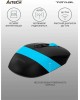 Мышь A4TECH FStyler FG10 черный/синий оптическая (2000dpi) беспроводная USB