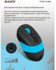 Мышь A4TECH FStyler FG10 черный/синий оптическая (2000dpi) беспроводная USB