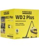 KARCHER Строительный пылесос WD 2 Plus V-12/4/18 1000Вт (уборка: сухая/сбор воды) желтый
