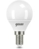 GAUSS Упаковка ламп LED E14, шар, 9.5Вт, 105101310, 10 шт