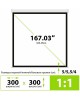CACTUS Экран MotoExpert CS-PSME-300x300-WT, 300х300 см, 1:1, настенно-потолочный белый