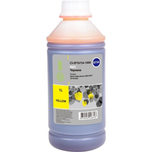 CACTUS Чернила CS-EPT6734-1000 T6734 желтый 1000мл для Epson L800/L810/L850/L1800