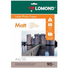 LOMOND Фотобумага 0102029 A4/90г/м2/25л./белый матовое для струйной печати