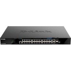 D-LINK Коммутатор DGS-1520-28MP/A1A (L3) 24x1Гбит/с 2x10Гбит/с 4x2.5Гбит/с 2SFP+ 24PoE+ 370W управляемый