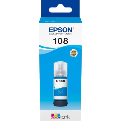 EPSON Чернила 108 C13T09C24A голубой 70мл для L8050/L18050