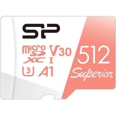 SILICON POWER Флеш карта microSDXC 512GB SP512GBSTXDV3V20SP Superior + adapter