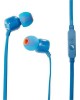 Наушники вкладыши проводные JBL TUNE 110 BLUE (JBLT110BLU) [ПИ]