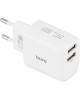 BURO Сетевое зар./устр. BUWH1 15.5W 3.1A 2xUSB универсальное белый (BUWH15S200WH)