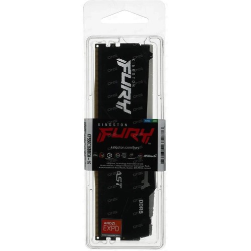 KINGSTON Память DDR5 16GB 5600MHz KF556C36BBEA-16 Fury Beast Black Expo RGB RTL Gaming PC5-44800 CL36 DIMM 288-pin 1.25В kit single rank с радиатором Ret KINGSTON Память DDR5 16GB 5600MHz KF556C36BBEA-16 Fury Beast Black Expo RGB RTL Gaming PC5-44800 CL36 DIMM 288-pin 1.25В kit single rank с радиатором Ret