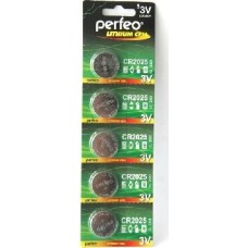 Элементы питания PERFEO CR2025-5BL LITHIUM
