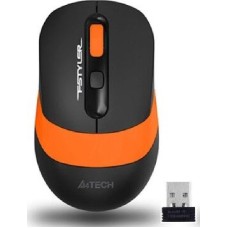Мышь A4TECH Fstyler FG10 черный/оранжевый оптическая (2000dpi) беспроводная USB