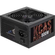 Блок питания AEROCOOL KCAS PLUS 800, 800Вт, 120мм, черный, retail kcas-800w plus
