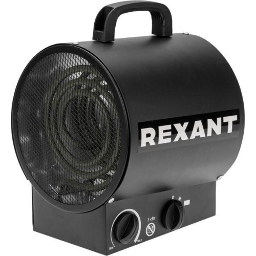 Пушка REXANT (60-0037) Пушка тепловая электрическая, круглая, прямоугольная подставка, ТЭН, 3кВт