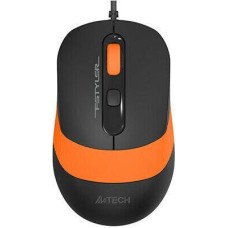 A4TECH Мышь проводная Fstyler FM10S, оптическая, USB, 1600dpi, черный и оранжевый [fm10s usb orange]
