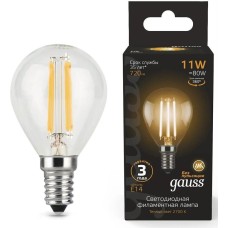 GAUSS Упаковка ламп LED E14, шар, 11Вт, 10 шт. [105801111]