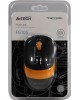 Мышь A4TECH Fstyler FG10 черный/оранжевый оптическая (2000dpi) беспроводная USB